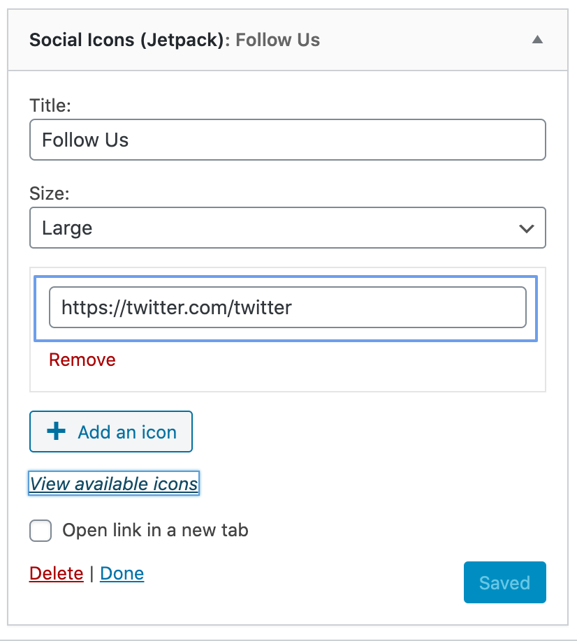 add social media icons to WordPress