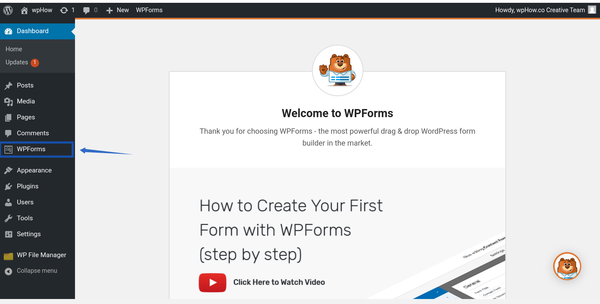how to add a contact form in wordpress- add a new form