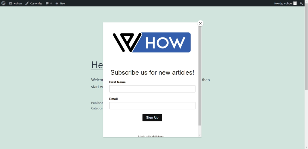 How to add Mailchimp to WordPress- Add Mailchimp to WordPress