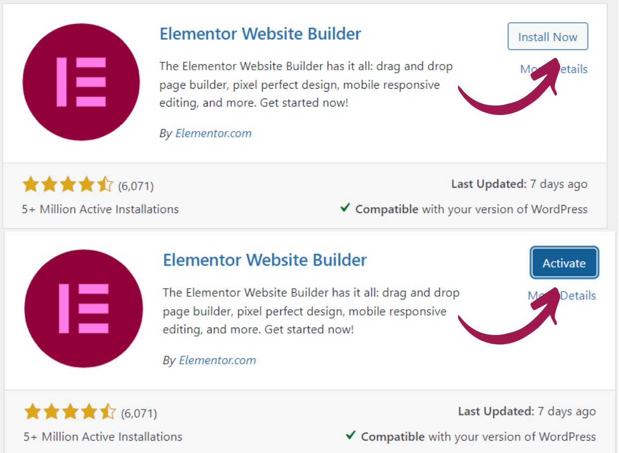 Testimonal blovk in Elementor- Doenload and install Elementor