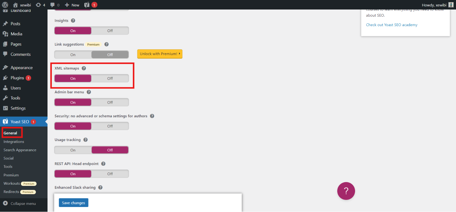 sitemap for a wordpress - xml sitemap