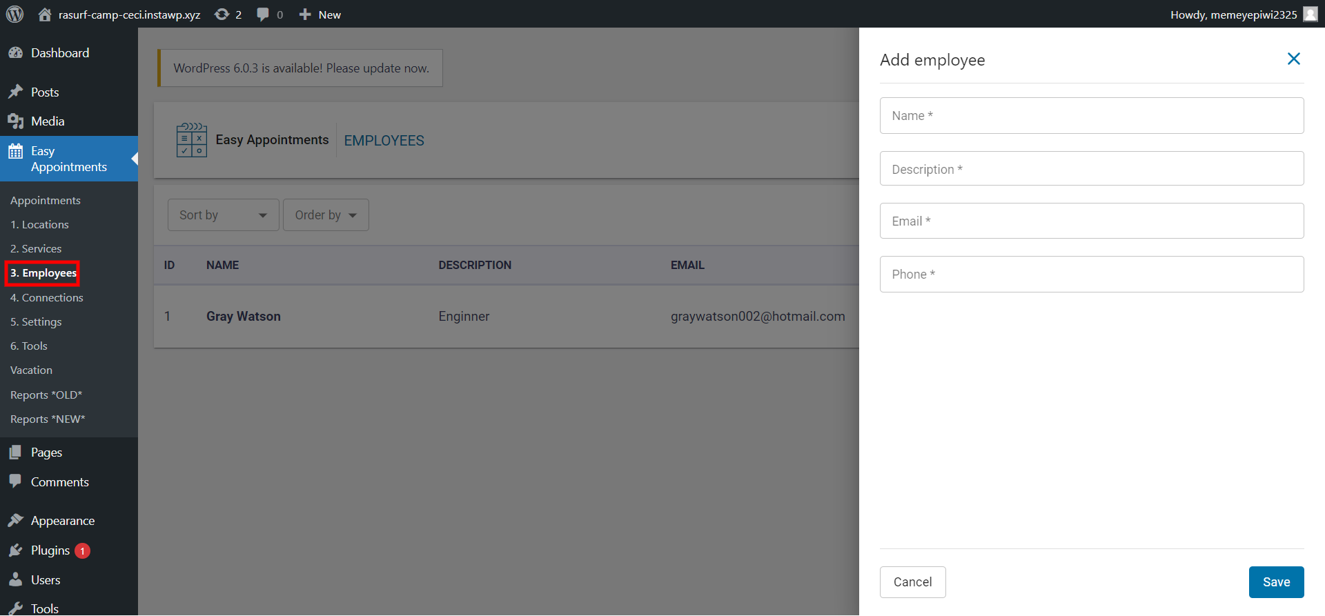 Appointment Booking in WordPress - Add employees - wordpress scheduler plugin