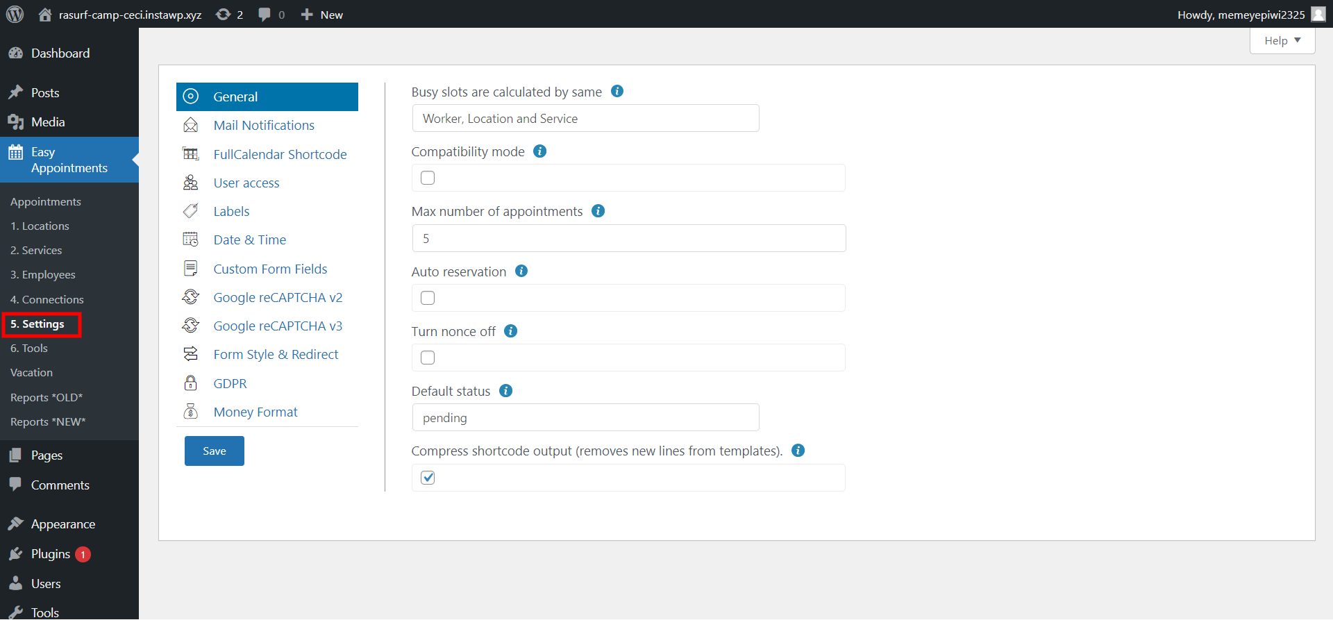 Appointment Booking in WordPress - customize settings - schedule plugin wordpress