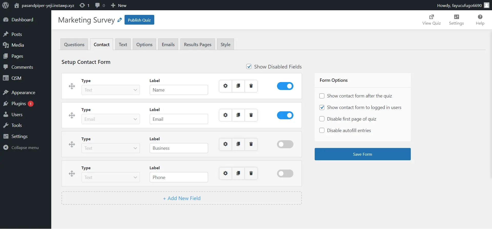 Create a Survey in WordPress - Customize the Survey