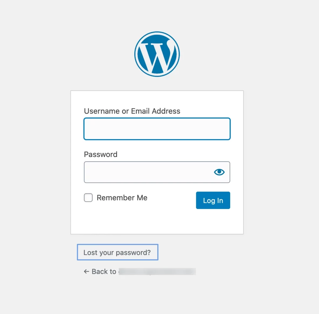 WordPress Login Screen - How to Access WP Admin