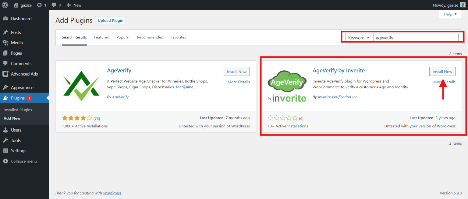 Add Age Verification Plugin in WordPress