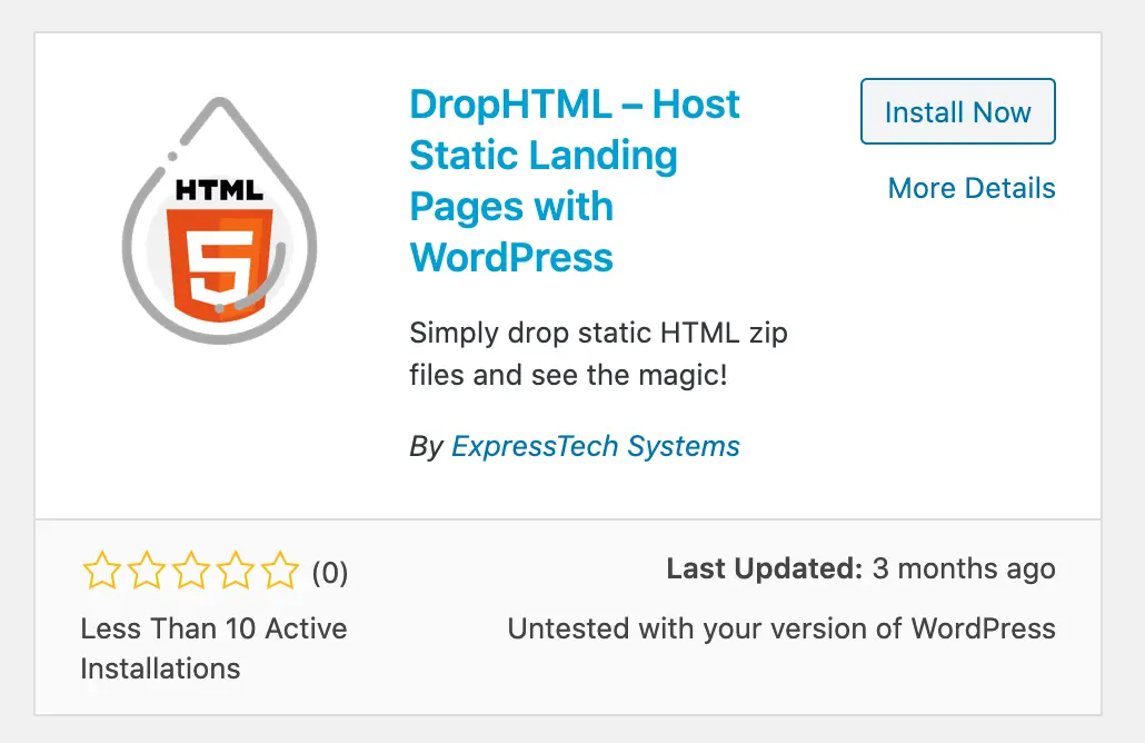HTML on WordPress