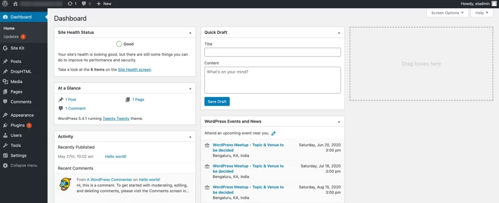 WordPress Dashboard Admin Login - WordPress Login Admin