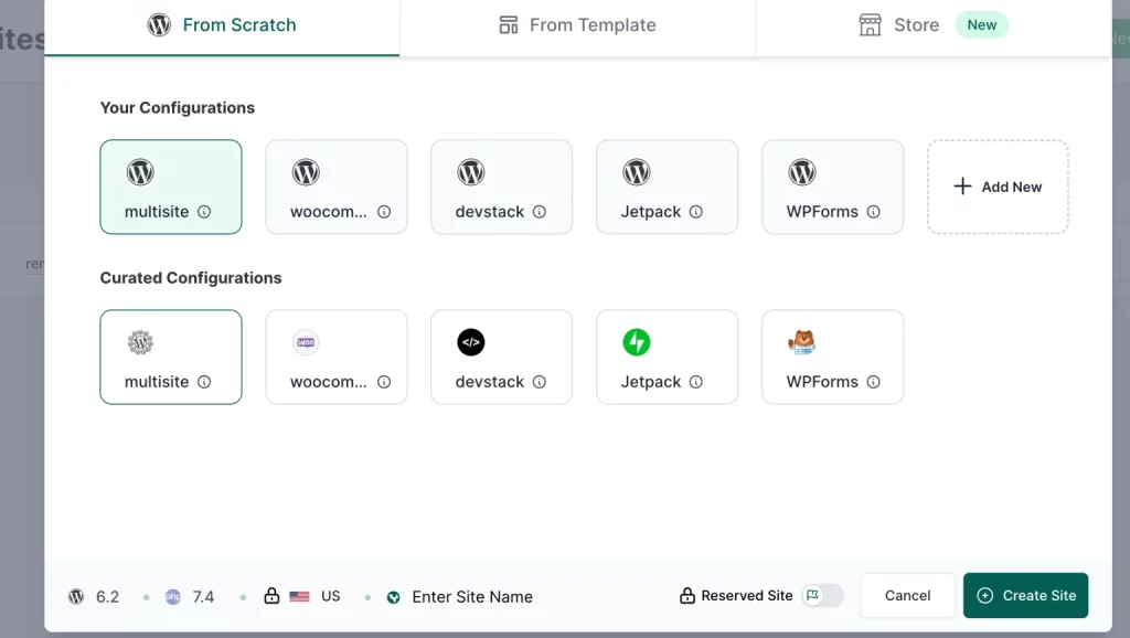 WordPress Sandbox - configure