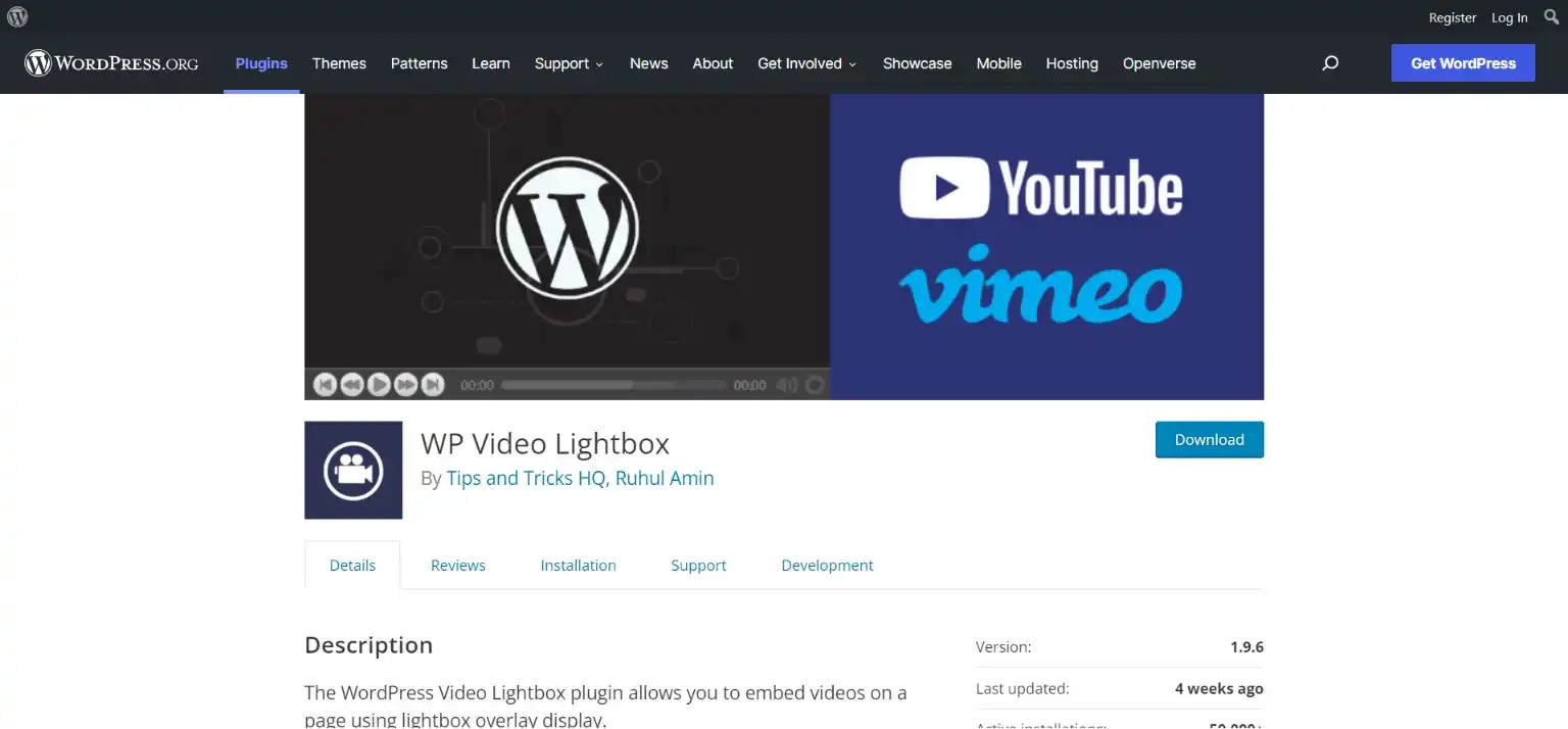 embed a video on wordpress- wp video lightbox