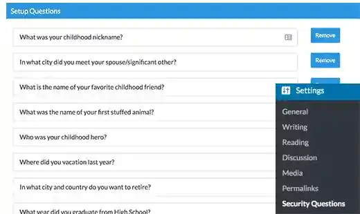 How to Add Security Questions to WordPress Login Screen - Setup Questions