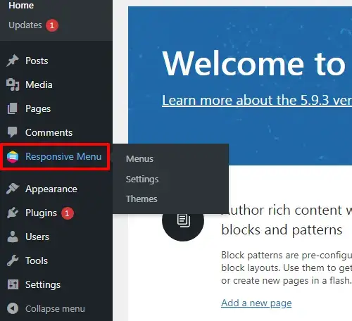 Responsive WordPress Navigation Bar - Navigate to the responsive menu