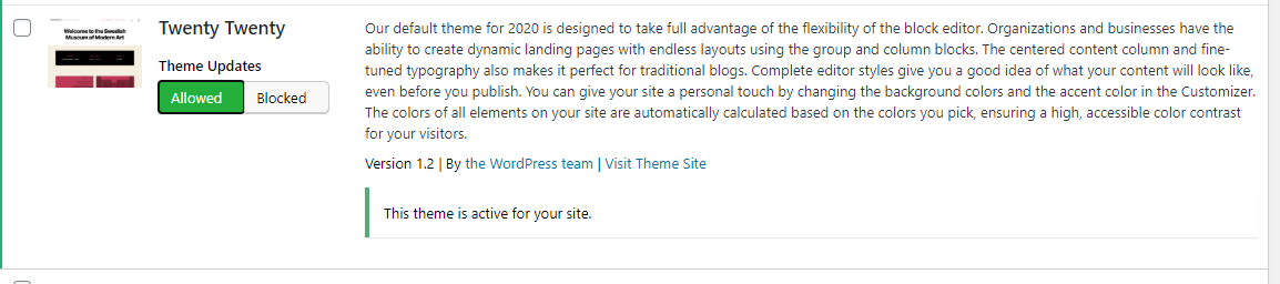 Theme Updates - updating theme in WordPress