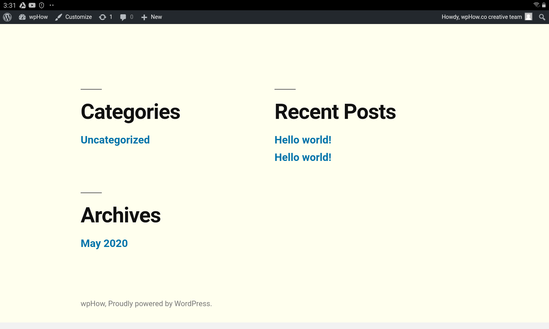 changing footer in wordpress