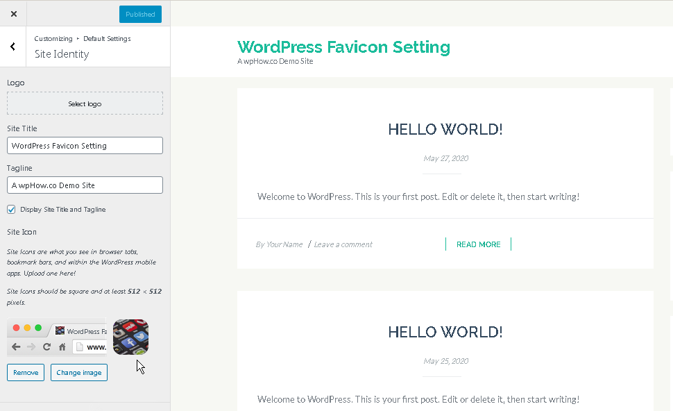 change Favicon in wordpress