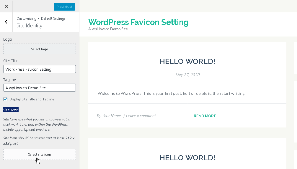 set favicon wordpress