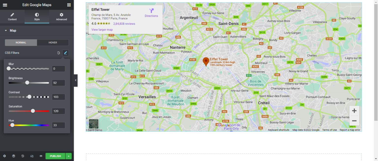 Google maps- style the map