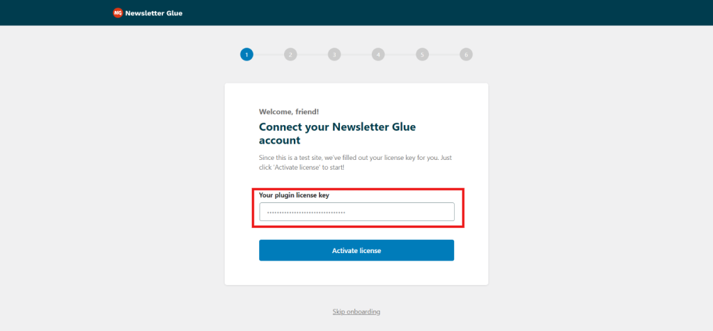 Newsletter in WordPress- Add license key - newsletter with wordpress