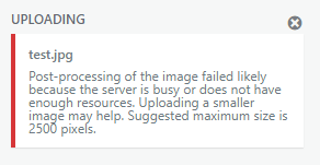 post-processing of image failed error- preview - post processing of the image failed wordpress