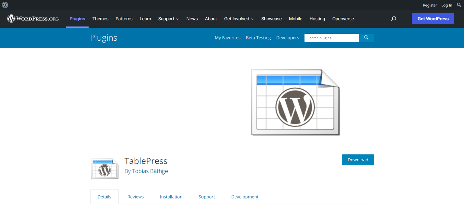 responsive tables in WordPress- TablePress